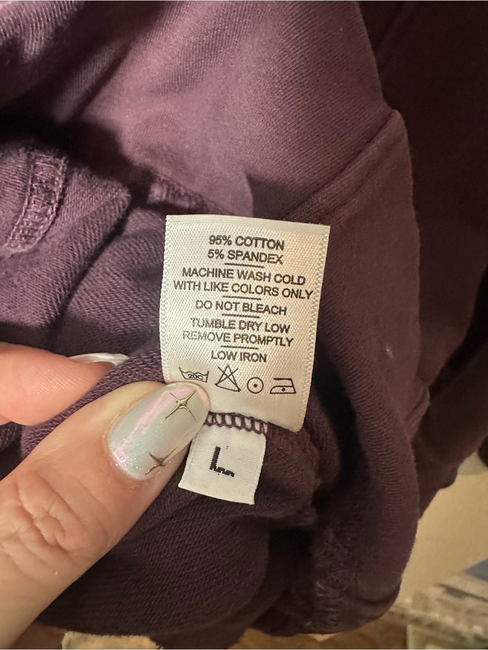 American Giant Womens Large Quarter Zip Tunic Sweatshirt Plum Purple Cotton USA - Picture 4 of 4